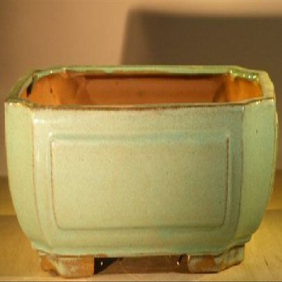 Bonsai Boy Light Blue Green Ceramic Bonsai Pot - Rectangle 10 x 8 x 4