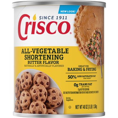Crisco Butter Flavor All-Vegetable Shortening, 48 Ounce