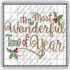 1/8 Sheet - Wonderful Time of the Year Christmas - Edible Cake/Cupcake Topper - D20710 view 1