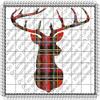 1/8 Sheet - Plaid Deer Birthday - Edible Cake/Cupcake Party Topper - D1505 view 1