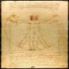 2" Round - Da Vinci Vitruvian Man - Edible Cake/Cupcake Party Topper - D20726 view 1