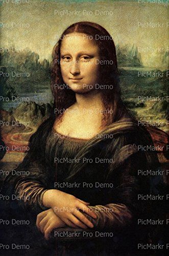 1/4 Sheet - Da Vinci Mona Lisa - Edible Cake/Cupcake Party Topper - D20743