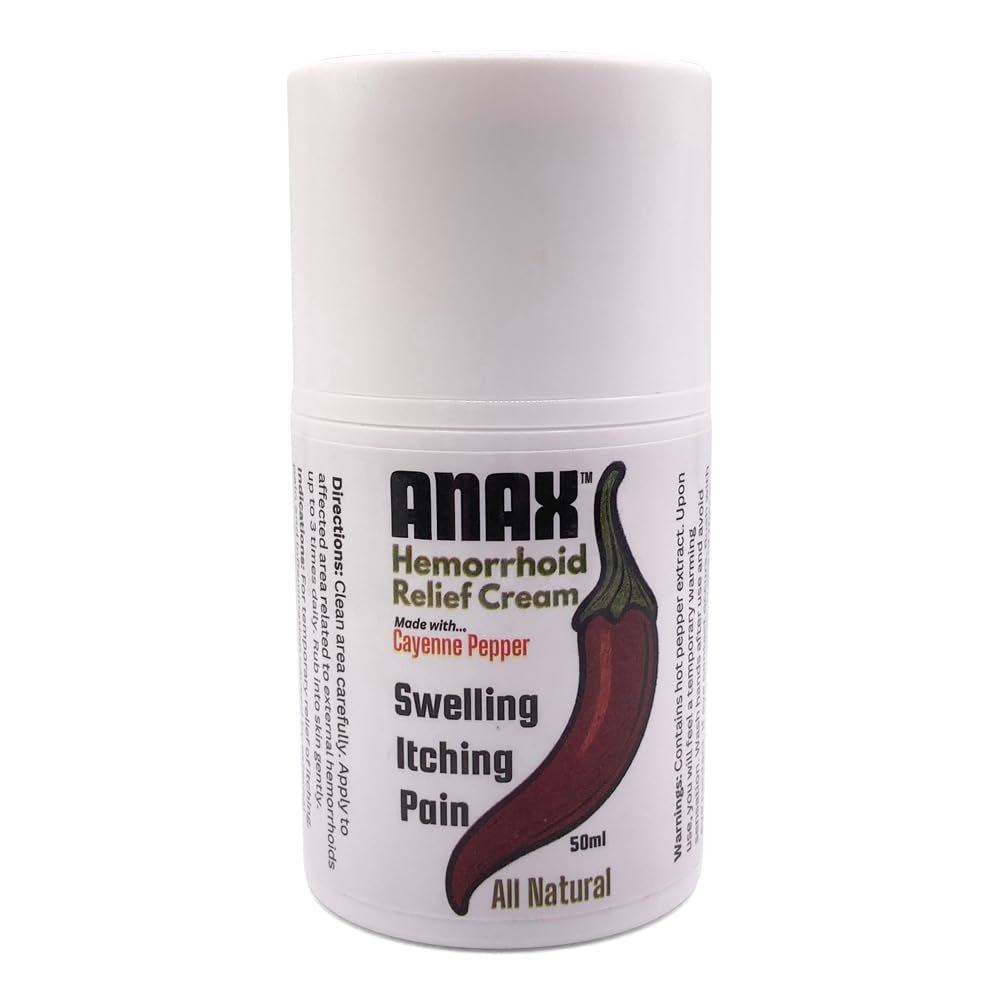 Anax Natural Hot Pepper Cream Helps Anal Itching, Pain and Inflammation Related to Hemorrhoids