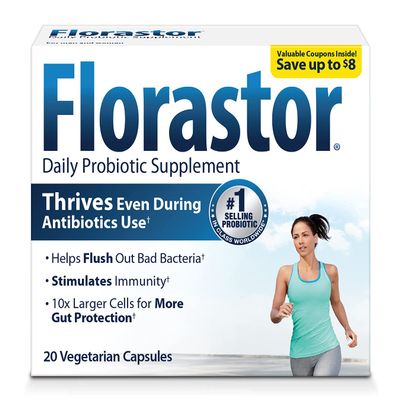 Florastor Daily Probiotic Supplement for Women and Men, Use with Antibiotics, Saccharomyces Boulardii CNCM I-745 (20 Capsule, Pack of 2)