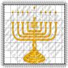 1/4 Sheet - Menorah - Edible Cake/Cupcake Party Topper - D215 view 1