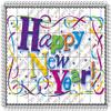 1/4 Sheet - New Year Confetti - Edible Cake/Cupcake Party Topper - D186 view 1