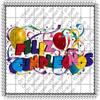 1/4 Sheet - Feliz Cumpleanos - Edible Cake/Cupcake Party Topper - D147 view 1