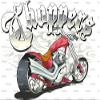 1/2 Sheet - Motorcycle Chopper Birthday - Edible Cake/Cupcake Party Topper - D1400 view 1