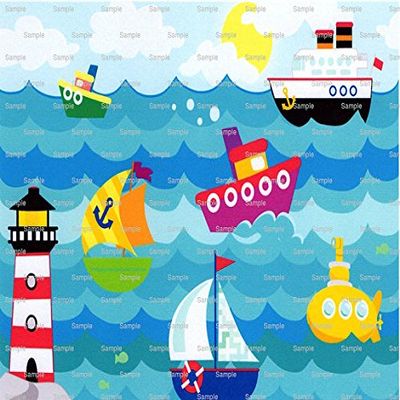 2" Round - Summer Boats Birthday - Edible Cake/Cupcake Party Topper - D2845