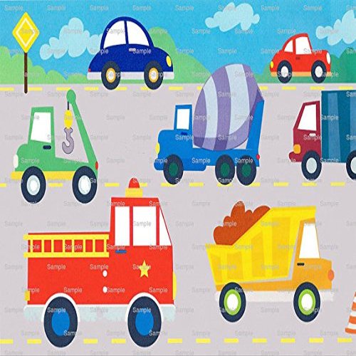 1/4 Sheet - Cars & Trucks Birthday - Edible Cake/Cupcake Party Topper - D999