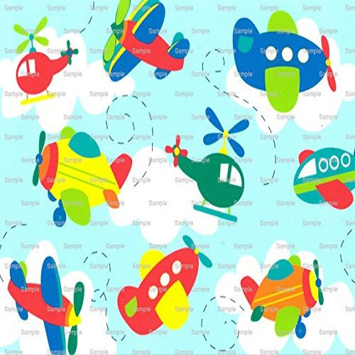 1/4 Sheet - Little Planes & Helicopters Birthday - Edible Cake/Cupcake Topper - D1155