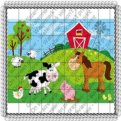 1/8 Sheet - Farm Animals - Edible Cake/Cupcake Party Topper - D1037