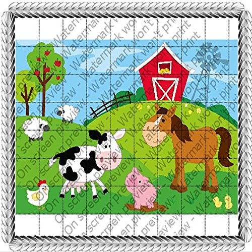 1/8 Sheet - Farm Animals - Edible Cake/Cupcake Party Topper - D1037