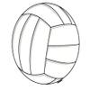 2" Round - Volleyball Birthday - Edible Cake/Cupcake Party Topper - D7659 view 1