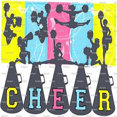 1/4 Sheet - Cheer Cheerleading Birthday - Edible Cake/Cupcake Party Topper - D870