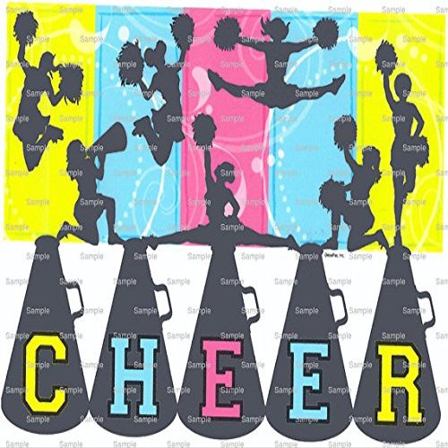 1/4 Sheet - Cheer Cheerleading Birthday - Edible Cake/Cupcake Party Topper - D870