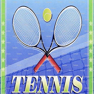 1/4 Sheet - Tennis Birthday - Edible Cake/Cupcake Party Topper - D3001