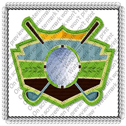 3" Round - Golfing Birthday - Edible Cake/Cupcake Party Topper - D-644