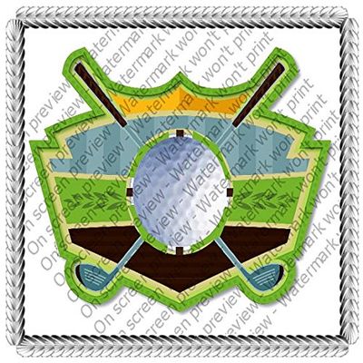 2" Round - Golfing Birthday - Edible Cake/Cupcake Party Topper - D-644