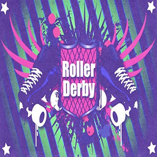 2" Round - Roller Derby Birthday Cake Background - Edible Cake/Cupcake Topper - D3087