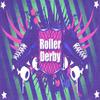2" Round - Roller Derby Birthday Cake Background - Edible Cake/Cupcake Topper - D3087 view 1