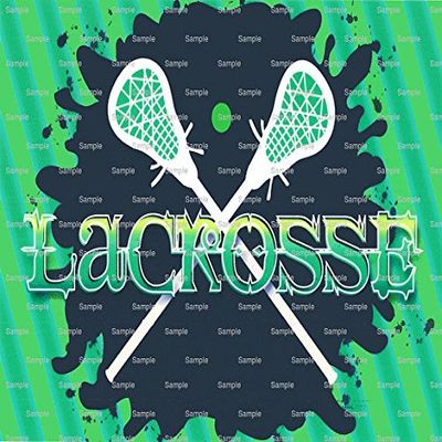 1/4 Sheet - LaCrosse Birthday - Edible Cake/Cupcake Party Topper - D601
