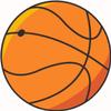 2" Round - Basketball Birthday - Edible Cake/Cupcake Party Topper - D1139 view 1