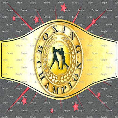 1/4 Sheet - Boxing Champion Belt Birthday - Edible Cake/Cupcake Party Topper - D891