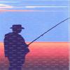 1/4 Sheet - Fishing Birthday - Edible Cake/Cupcake Party Topper - D3074 view 1