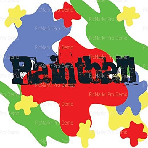 1/4 Sheet - Paintball Splatter Birthday - Edible Cake/Cupcake Party Topper - D20894