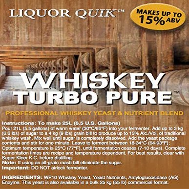 Liquor Quik Whiskey Turbo Pure Professional Yeast & Nutrient Blend 72g