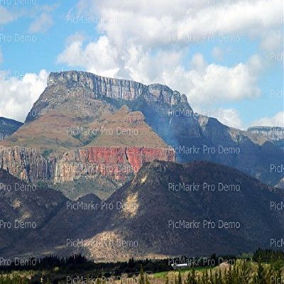 2" Round - Mountain & Clouds - Edible Cake/Cupcake Party Topper - D21215