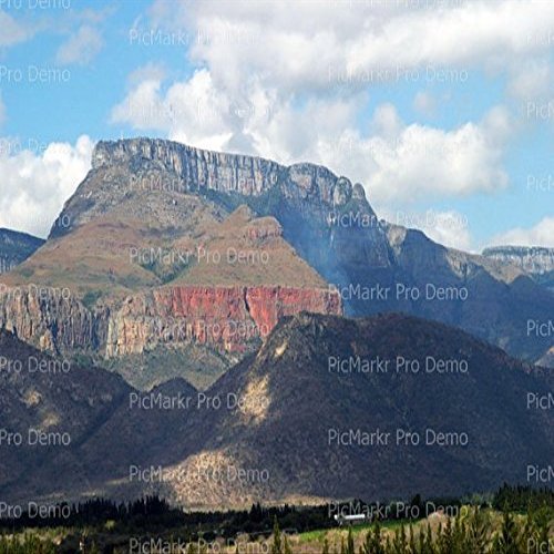 2" Round - Mountain & Clouds - Edible Cake/Cupcake Party Topper - D21215