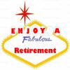3" Round - Enjoy a Fabulous Retirement - Edible Cake/Cupcake Party Topper - D21371 view 1