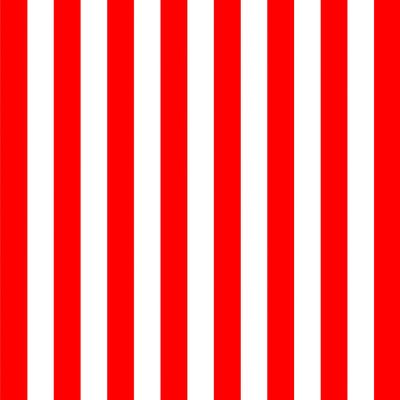 3" Round - Vertical Red & White Stripes - Edible Cake/Cupcake Party Topper - D21381