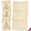 The Best Card Company - 10 Blank Christmas Note Cards with Envelopes (4 x 5.12 Inch) - Fun Assorted Holiday Notecard Set - Retro Tannenbaum M6648XSB view 2