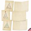 The Best Card Company - 10 Blank Christmas Note Cards with Envelopes (4 x 5.12 Inch) - Fun Assorted Holiday Notecard Set - Retro Tannenbaum M6648XSB view 3