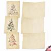 The Best Card Company - 10 Blank Christmas Note Cards with Envelopes (4 x 5.12 Inch) - Fun Assorted Holiday Notecard Set - Retro Tannenbaum M6648XSB view 4
