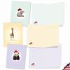 The Best Card Company - 10 Blank Animal Christmas Note Cards - Assorted Bulk Holiday Cards for Men and Women, Fun Wildlife (4 x 5.12 Inch) - Christmas Zoo Babies M6726XSB view 3