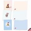 The Best Card Company - 10 Blank Animal Christmas Note Cards - Assorted Bulk Holiday Cards for Men and Women, Fun Wildlife (4 x 5.12 Inch) - Christmas Zoo Babies M6726XSB view 4