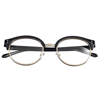 Bi Tao Black Frame Reading Glasses 4.75 Strengths Men Women Fashion Half Frame Reading Eyeglasses