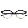Bi Tao Black Frame Reading Glasses 4.75 Strengths Men Women Fashion Half Frame Reading Eyeglasses view 1