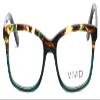 Calabria Viv Splash 63 Reading Glasses +1.25 Tortoise Havana Blue Green Crystal Women Designer Single Power Readers Eyeglass view 2