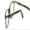 Calabria Viv Splash 63 Reading Glasses +1.25 Tortoise Havana Blue Green Crystal Women Designer Single Power Readers Eyeglass view 4