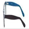 Calabria Viv 870 Cat Eye Reading Glasses +2.00 Purple Blue Polka Dot Women Single Power Reader Trendy Ladies Cateye Eyeglass view 3