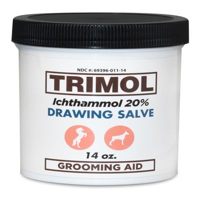 TRIMOL Ichthammol 20% Drawing Salve Grooming Aid, 14 oz, Soothing Skin Relief. for use on Hooves, Nails and Skin.