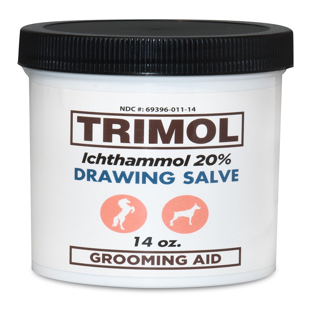 TRIMOL Ichthammol 20% Drawing Salve Grooming Aid, 14 oz, Soothing Skin Relief. for use on Hooves, Nails and Skin.