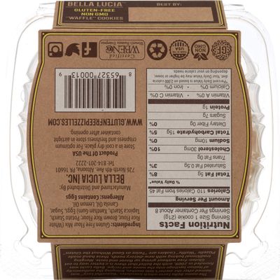 Bella Lucia Gluten Free Pizzelles, Lemon, 6 Ounce
