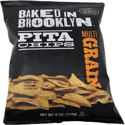 Baked In Brooklyn Pita Chips Always Baked 0g Trans Fat No Cholesterol Certified Kosher - Multigrain 6 oz 6 pack
