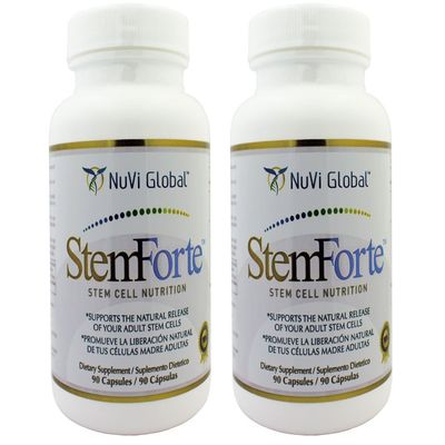 StemForte Plus Stem Cell Nutritional Supplements for Men, Women - Two Bottles - Advanced Stem Cell and Telomere Activity Support - Promotes Natural Release of Stem Cell, Increase Energy, Focus, Mood